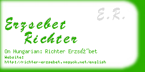 erzsebet richter business card